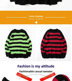 AIDASE  -  Casual Knitted Men's Sweater Hole Design round Neck Casual Winter Fashion Loose Fit Japanese Style Knitted Sweater for Men aidase-shop