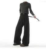 AIDASE  -  Trend New Men Casual Trousers 2025 Autumn Fashion Solid Color Straight-leg All-match Male Pants Loose Menswear Tide 21E7546 aidase-shop