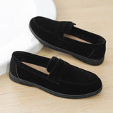 AIDASE  -  Leather Loafers Men's Business Casual Flat Heel Breathable Comfortable Spring Autumn Seasonal Fashion Single Shoes Slip-On aidase-shop