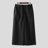 AIDASE  -  Men Wide Leg Pants Pleated Joggers Solid Color Loose Casual Trousers Men Streetwear Button Fashion Male Long Pants aidase-shop