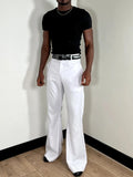 AIDASE  -  Stylish Bell Bottom Mens Slim Fit Flared Trousers Fall 70s Vintage Disco Relaxed Wide Leg Trousers Men Solid Color Flared Pants