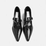 AIDASE  -  New Womens Mary Jane Shoes Fashion Soft Leather Low Heels for Woman French Pointed Tip Casual Shoes Designer Shoes Zapatos Mujer aidase-shop