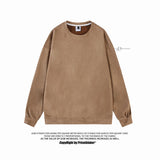 Aidase Vintage Suede Men's Loose Hoodies Gothic Leather Feelings Sweatshirts Casual Autumn Male Oversized Pullovers aidase-shop