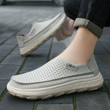 AIDASE  -  New Men's Casual Shoes Fashion Comfortable Men's Shoes High Quality Leather Men Driving Shoes Handmade Flat Shoes Size 46 aidase-shop