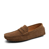 AIDASE  -  Large Size Men's Casual Bean Bean Shoes Faux Suede Cowhide Lazy Shoes Breathable Rubber Sole Comfortable Low Cut Slip-On aidase-shop