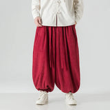 Aidase 2025 Men Streetwear Wide Leg Casual Pants Men Loose Fashion Jogging Sweatpants Solid Color Harem Pants Male Harajuku Trousers