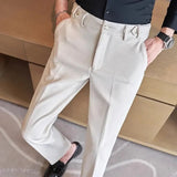 AIDASE  -  Men's Suit Pants, White Black Trousers, Gray Khaki Trousers, Men's Fashion Slim Fit Trousers, Size 28 29 30 31 32 33 34 36 aidase-shop