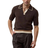 AIDASE  -  Summer New Men's Polo Shirts Stripe Design Ice Silk Short Sleeve Cool Touch Breathable Casual Outdoor Polo Shirt for Men aidase-shop