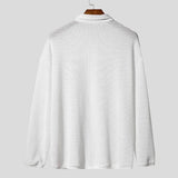 AIDASE  -  Men Sweater Solid V Neck Long Sleeve Hollow Out See Through Male Pullovers Streetwear Loose Fashion Casual Men Clothing aidase-shop