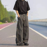 AIDASE  -  Summer New Men Cargo Pants American Style Multi-Pocket Loose Straight Wide-Leg Male Pants Stylish Versatile Clothes aidase-shop