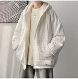 Autumn and Winter American Men and Women Cardigan Hooded Sweater Couple Loose Relaxed Fashion Personalized Top harajuku y2k aidase-shop
