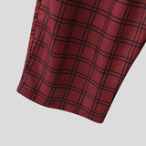 AIDASE  -  Men Plaid Pants Button Joggers Oversize Casual Wide Leg Trousers Men Streetwear 2025 Loose Fashion Male Long Pants S-5XL aidase-shop