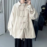 AIDASE  -  New Chinese Style Men's Long Sleeve Shirt with Button Design Spring Autumn High-End Feel Hanfu Dao Pao Traditional Chinese Fashi aidase-shop