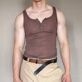 AIDASE  -  Summer New Casual Mens Ribbed Vest Sexy Stretchy Slim See Through Tank Tops For Men Daily Leisure Sleeveless Crop Camisoles aidase-shop