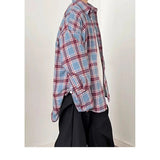 AIDASE  -  American Sle Plaid Long Sve irt Men Women Casual Loose All Match Worn Long Sve Cheered irt Coat Spring Autumn aidase-shop