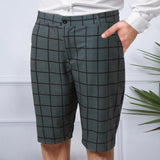 AIDASE  -  Breathable Fit Beach Shorts Swimwear Mens High Waist Casual Suit Plaid Small Straight Leg Mens Shorts Short De Corrida Masculino aidase-shop