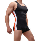 AIDASE  -  Men's Athletic One Piece Tank Top Bodysuit Sportwear Fitness Wrestling Singlet Slim-fit Boxers Jumpsuit Male Stretchy Leotard aidase-shop
