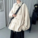 AIDASE  -  New Chinese Style Men's Long Sleeve Shirt with Button Design Spring Autumn High-End Feel Hanfu Dao Pao Traditional Chinese Fashi aidase-shop