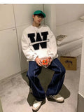 Autumn Men Letter W Patch Sweatshirt Hoodie for Men Oversized Y2k Sweatshirt Korean Fashion Man Clothing Casual Unisex Pullovers aidase-shop