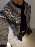 AIDASE  -  American Fair Isle Knitted irt Men Women Autumn Outerwear Lazy Loose Sle Sweater Cardigan Casual Wear Nylon Polyester aidase-shop