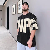 Aidase Men's T-shirt Loose Tops Baggy Oversized Print Male Tees Shirts O Neck Alphabet Cheap Clothes And High Quality Ordinary 5xl Y2k