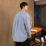 AIDASE  -  2025 Summer New Fashion Men Shirts Striped Long Sleeve Lapel Single-breasted Design Korean Style Trendy Men's Tops 21E6706 aidase-shop