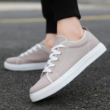 AIDASE  -  New Blue Men's Casual Canvas Shoes Lace-Up Flat Luxury Design Anti-Slip Sneakers Couple Board Shoes Plus Size 47/48 ﻿ aidase-shop