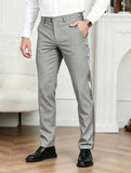 AIDASE  -  New Casual Solid Color Suit Trousers Men Spring Trendy Belt High Waist Pants Male Business Office Fashion Pleated Straight Pants aidase-shop