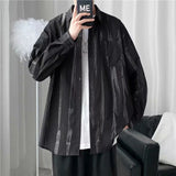 Aidase Men's Clothing Turn-down Collar Handsome Long Sleeve Button Spring Summer Thin Man Printing Loose Streetwear Casual Korean aidase-shop