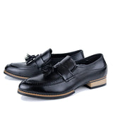 AIDASE  -  Retro Tassel Loafers Men's Fashion Stylist Personality Trendy Shoes Korean Style Low Top Anti-Slip Rubber Sole Casual Loafers aidase-shop