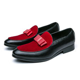 AIDASE  -  British Business shoes Men Yuppie Social Leather Men Brogue Shoe Wedding Men's Dress Formal Shoes Large Size 48 Bow Loafers Male aidase-shop