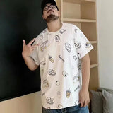 Aidase Men's T-shirt Loose Tops Baggy Oversized Print Male Tees Shirts O Neck Alphabet Cheap Clothes And High Quality Ordinary 5xl Y2k