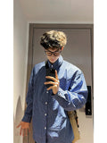 AIDASE  -  Blue Plaid Long Sve irt for Men Spring Autumn Youth Sle Cleanfit Outerwear Casual Faionable Teenage Boy's irt aidase-shop