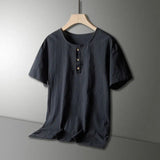 AIDASE  -  Linen short-sleeve shorts set for men, Chinese-style loose round neck summer fashion casual sportswear aidase-shop