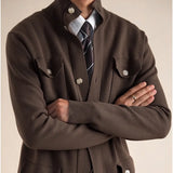 Aidase 2024 Top Quality Sweater Warm Coat Sweater Cardigan Men Herren Pullover Autumn Knit Pocket Sweaters Men Single Breasted Cardigan aidase-shop