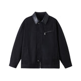 AIDASE  -  Spring New Fashion American Style Men's Solid Color Loose Casual Trendy Simple Basic Turn-down Collar Long Sleeve Jackets Male aidase-shop