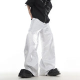 Aidase Metallic Party Nightclub Wide Leg Pants Autumn New Youth Trend Loose Satin Shiny Suit Pants Straight Leg Pants For Men aidase-shop