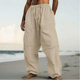 AIDASE  -  Men's Outdoor Fashion Casual Pants Beach Straight-leg Solid Color Comfortable aidase-shop