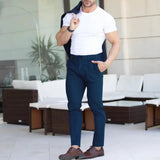 AIDASE  -  Spring Autumn Male Solid Color Slim Cargo Pants Homme Casual Fashion Simple All-match Pencil Trousers Sweatpants Men's Clothing aidase-shop