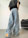 AIDASE  -  Hong Kong Style Wide-leg Jeans for Men in Spring Autumn New Style Loose-fitting Trendy Pants aidase-shop