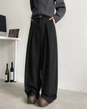 AIDASE  -  Men's Loose Wide Leg Jeans Autumn Spring American Retro Casual Straight Tube Long Pants Draping Feeling Deconstructed Style aidase-shop