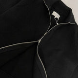 Aidase Two-way Zipper High Collar Cardigan Imitation Wool Jacket Korean Version 2024 Winter Trendy Knitted Sweater Aesthetic aidase-shop