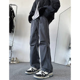 AIDASE  -  Spring Autumn Couple Storm Pants Windproof Waterproof Fold Shaped Straight Tube Loose High Handsome Urban Outdoor Storm Pants aidase-shop
