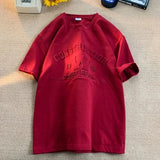 Aidase Fashion Heavyweight Men Women Pure Cotton Loose Large Size Trendy Short-sleeved Korean Version 2024 New Casual All-match T-shirt aidase-shop