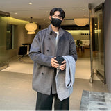 AIDASE  -  Fall and Winter New High-neck Wool Jacket, Thickened and Warm Solid Color Men's Coat, Stylish and Versatile Windproof Coat. aidase-shop