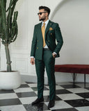 Aidase Green Men Suits Tailor-Made 2 Pieces Blazer Pants Double Breasted Peaked Lapel Fashion Business Wedding Plus Size Tailored aidase-shop