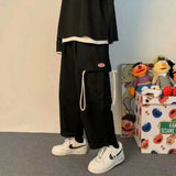 AIDASE  -  Work Pants for Men's Spring and Summer Trendy Brand Street-fried Wide-leg Pants Ins Hong Kong Style Versatile Nine-point Pants aidase-shop