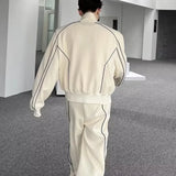 New Trend Men Sport Sets Casuals Sweat Suit Solid Color Sweatshirt Fashion Male Leisure Suit Hip Hop Oversized Casual Suits aidase-shop