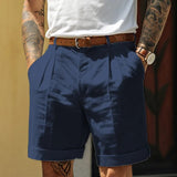 AIDASE  -  Men's Shorts Summer Pleated Pockets Comfortable Breathable Fashion Casual Versatile Men's Clothing aidase-shop