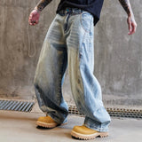 AIDASE  -  Streetwear Fashion Hip Hop Oversized Baggy Jeans Men Loose Casual Wide Leg Denim Cargo Jeans Pant Cityboy Y2k Harem Trousers aidase-shop